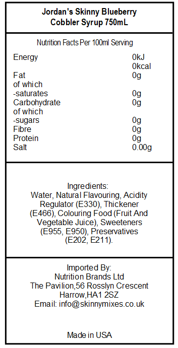 Sugar Free Blueberry Cobbler Syrup - Image 2