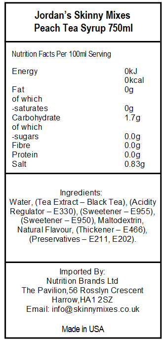 Sugar Free Peach Tea Syrup - Image 2