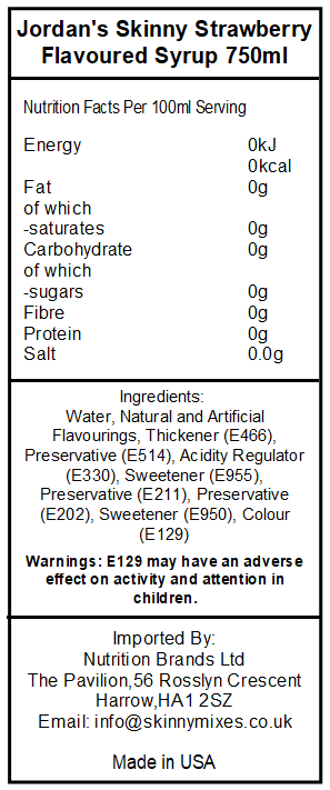 Sugar Free Strawberry Syrup - Image 2